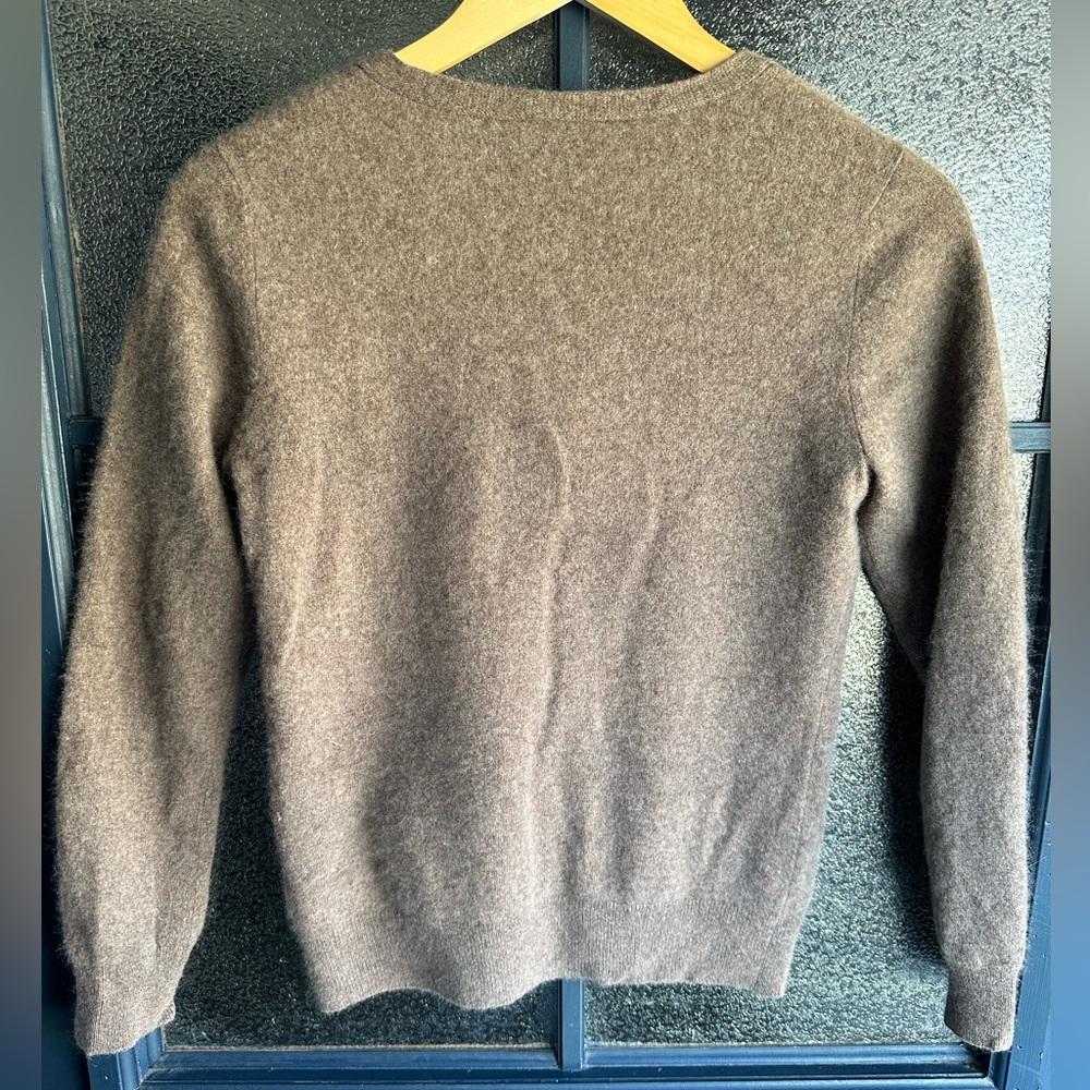 Prive’ Brown Cashmere Cardigan Sweater - Picture 3 of 4